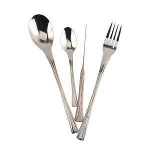 Comprend Fourchettes Cuillères Couteaux, Ensemble de couverts polis miroir, Ensemble de couverts en argent lavable au lave-vaisselle - Product Image 3