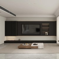 Mueble de TV de Madera para Ahorrar Espacio, Multifuncional, Hecho a Medida, de Madera Maciza para Oficina en Casa Pequeña