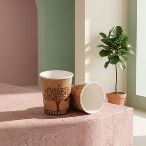 Vaso de Papel Impreso Personalizado Verde Esmeralda <span class=keywords><strong>Vintage</strong></span>, Taza de Café Desechable de Lujo de Alta Gama, Exquisito Vaso de Papel para Bebidas para Llevar - Product Image 2