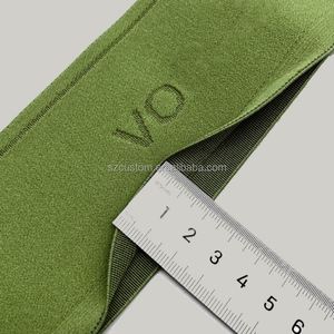 Custom Logo 1 1/2\" Width Woven Elastic <b>Webbing</b> Special 2-Color with Opening Edge on 1 or 2 Sides - Product Image 5