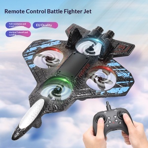 Avión de Espuma EVA Transfronterizo, Quadcopter de Control Remoto, Avión de Combate Resistente a Golpes, Acrobacias Aéreas, Luces, Recargable, para Niños - Product Image 4