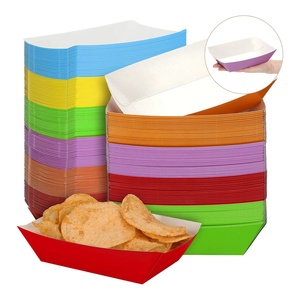 Boîte d'emballage en papier kraft en forme de bateau pour sushi frites hamburgers fast-food de qualité alimentaire - Product Image 4