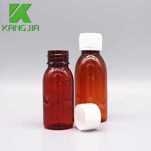 <span class=keywords><strong>60</strong></span>/100/120/150 <span class=keywords><strong>ML</strong></span> bottiglia di sciroppo di plastica per animali domestici ambra tappo a vite per fiala chimica di alta qualità imballaggio liquido all'ingrosso - Product Image 2