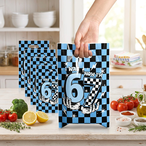 50 Sacchetti Regalo 'Sono Andato in Giorno da 6 Anni, Ora Sono 7' con Auto da Corsa, Sacchetti in Plastica con Manico per Snack e Caramelle, Accessori per Feste di Compleanno - Product Image 5