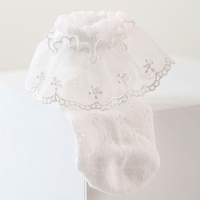 Grand stock en gros, 2 paires/lot, chaussettes d'été fines en maille respirante à volants pour bébés filles, style princesse, chaussettes pour nourrissons