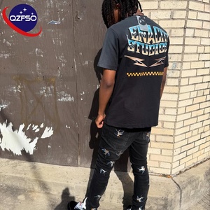 เสื้อยืดพิมพ์ลายกราฟิกสำหรับผู้ชายเสื้อยืดผ้าฝ้ายผ้าฝ้ายบ็อกซี่ครอปสำหรับผู้ชาย - Product Image 2