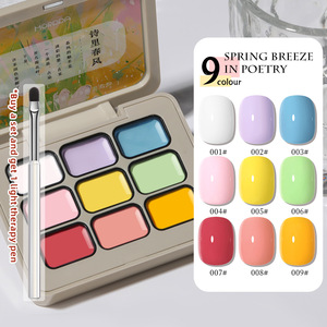 Kit de Gel Nail Art 9 Couleurs Effet Coussin Haute Saturation pour Manucure Ombrée et Estampage Gel Effet Blush & Dégradé - Product Image 2