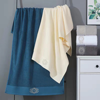 Wholesale 100% Cotton Jacquard Minimalist Vertical Stripe Towel Custom Patterns Wash Resistant Home Bathroom Cotton Towel