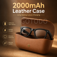 Gafas Inteligentes con IA, Cámara HD 2k, Traducción en Tiempo Real, Control por Voz, Llamadas, Música, Estuche de Carga