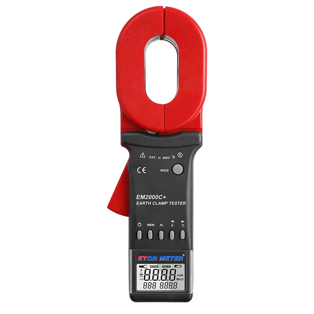 ETCR EM2000C+ Blue Tooth Clamp Meter for Ground Fault Diagnosis 500 Groups Data Hold Clamp Earth Resistance Tester