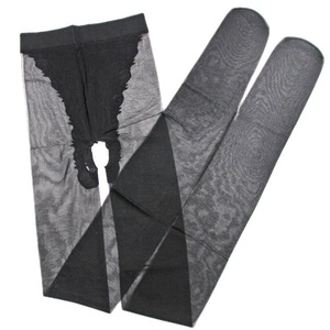 Collants <span class=keywords><strong>sexy</strong></span> transparents à entrejambe <span class=keywords><strong>ouvert</strong></span>, ultra-fins, transparents, violets, coupe papillon, résistants aux déchirures, sans besoin de retirer. - Product Image 6