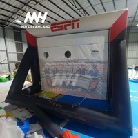 Jeu de lancer de rugby gonflable pour adultes et enfants avec cible de tir et design pliable.