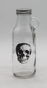 New Arrivals Clear <strong>Glass</strong> Water <strong>Bottle</strong> with <strong>Skull</strong> Pattern Trending Product for Urban Style Terrium <strong>Glass</strong> <strong>Bottle</strong> - Product Image 4