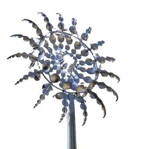 Stainless Steel Rotating Kinetic Wind Sculpture Outdoor Wind Powered Kinetic Sculpture