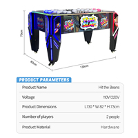 Machine d'arcade interactive commerciale pour enfants, jeu de table à boutons rapides, double joueur, compétitif, avec accepteur de pièces CE, version anglaise