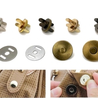 Boucle magnétique forte ronde à dos plat personnalisée bouton magnétique en métal pour sac à vêtements