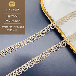 Broderie unisexe avec petit code à barres, fil doré, accessoires Lolita pour femmes, tissu floral soluble dans l'eau, décoration pour chaussures - Product Image 1