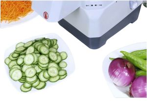 Trancheuse à légumes électrique commerciale automatique 220V, composant essentiel pour les usines de transformation des légumes - Product Image 4