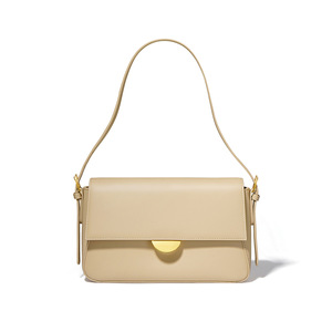 Nouvelle Pochette Carrée Tendance en Cuir Véritable pour Filles, Portée Épaule Unique avec Fermeture Auto-agrippante pour Usage Décontracté Sous le Bras - Product Image 6