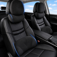 Coussin de soutien lombaire et appui-tête pour siège de voiture en mousse à mémoire de forme et suède, pour un confort optimal et un soulagement de la nuque et du bas du dos pendant la conduite