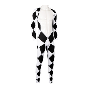 Costume de scène Star's Edge Freddie Mercury Cosplay, combinaison noire et blanche, Harlequin Queen Rock Band - Product Image 3