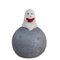Ornement en résine Ghost Moon - Décoration d'Halloween originale et effrayante pour la maison, lampe de chevet pour bureau, utilisation en intérieur
