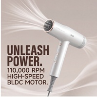 Moteur BLDC haute vitesse, concentrateur ionique à 3 vitesses, buse, séchoir électrique portable pour des résultats de qualité salon, usage domestique, hôtel, camping-car
