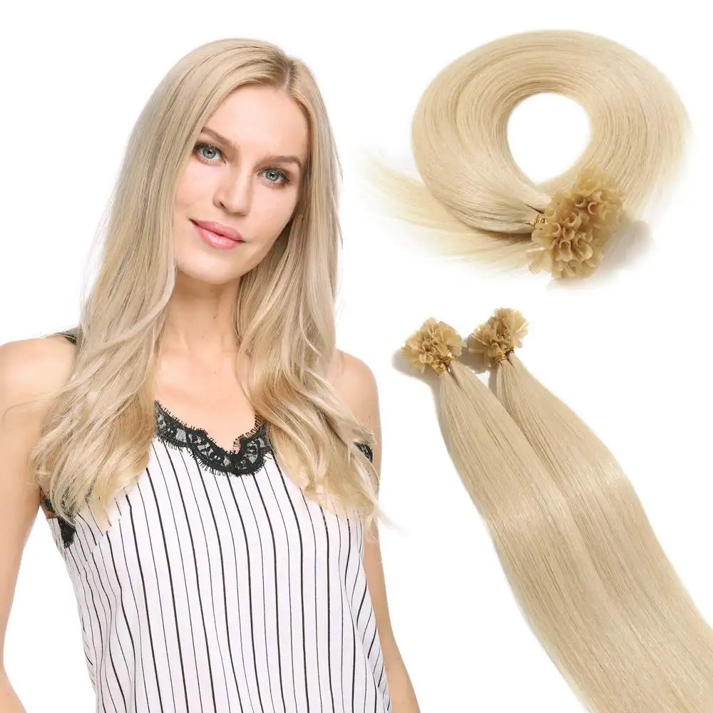 Unprocessed High Quality 100% Human Hair Flat Tip Hair Extension Wholesale Thick End Flat Tip Double Drawn Cuticle Aligned hair