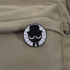 เข็มกลัดโลหะสีดำปักหมุดลงยาตัวละครในเกมแนวเพลงแบบลำลองเข็มกลัดโลหะประดับปกเสื้อสัญลักษณ์เครื่องประดับของขวัญ - Product Image 3