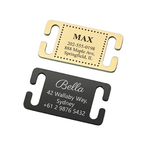 Etiqueta de Identificación para Perros al por Mayor, de Acero Inoxidable, Estilo Moderno, 6 Colores, Deslizable, para Collares de Perro con Hebilla, Stock de Fábrica - Product Image 1