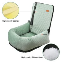 Vente en gros, siège auto mode pour chien, siège auto amovible pour animal de compagnie, lits en velours, siège auto pour chiot, adapté aux animaux domestiques