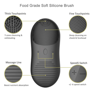 Brosse de nettoyage du <span class=keywords><strong>visage</strong></span> Silicone ultrasonique Mini brosse ionique de nettoyage du <span class=keywords><strong>visage</strong></span> Usb masseur Machine à <span class=keywords><strong>laver</strong></span> 2020 - Product Image 2