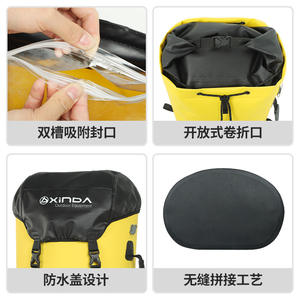 Sac à dos imperméable Xinda, profondeur 9 pouces, bretelles réglables pour la randonnée, l'alpinisme, l'escalade, les secours - Product Image 2
