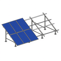 Support de montage solaire photovoltaïque en aluminium sur mesure avec base soudée, connecteur en acier profilé en C, accessoires antisismiques pour toiture 60m/s