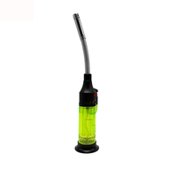 Briquet à gaz butane classique en plastique de haute qualité pour la cuisine, le barbecue, le camping, la torche, résistant au vent