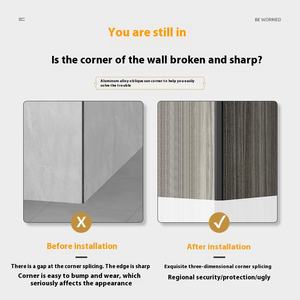 Coucher de soleil coin en alliage d'aluminium panneau mural intégré 5/9cm 18mm bande de carreaux décoratifs bord fermeture profil garniture carreaux accessoires - Product Image 4