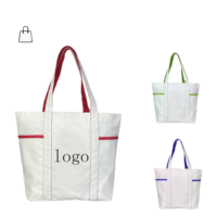 Sac fourre-tout en toile personnalisé avec impression de lettres, grande capacité, sac à bandoulière, sac de shopping réutilisable pour le collège, la plage, les voyages