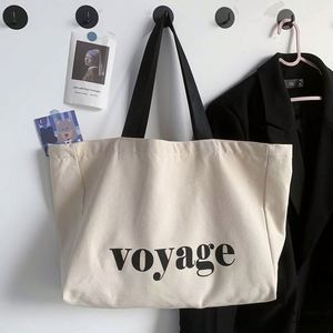 Custom Printed Organic Outside Pocket Heavy Duty Cotton Waxed Tote <b>Bags</b> <b>Large</b> <b>Canvas</b> Custom Grocery Shopping <b>Bags</b> - Product Image 1