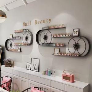 Estante de Pared en Forma de D para Exhibición de Esmaltes de Uñas y Pegamento, Almacenamiento de Suministros de Salón - Product Image 3