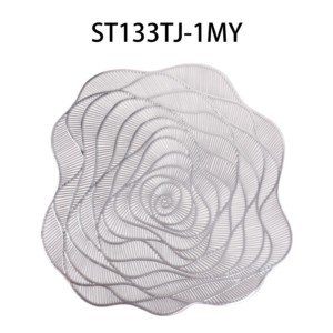 Wholesale <b>Cheap</b> Cutout Flower Foil Stamping Wedding Mat PVC Placemat Kitchen Decorative Mat & <b>Pads</b> - Product Image 2