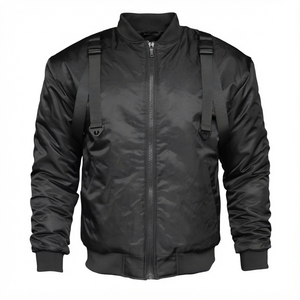 Blouson bomber imperméable pour homme, col montant, fermeture éclair, vêtements de travail, uniforme d'hiver - Product Image 1