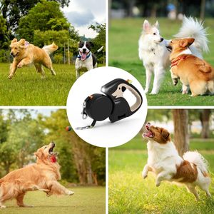 Laisse Rétractable Automatique Double Tête pour Chien avec Lumière LED et Distributeur de Sacs à Déjections – Multifonctionnelle et Lumineuse – Vente en Gros - Product Image 5