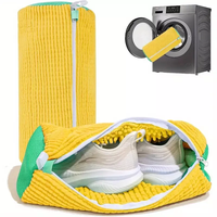 Bolsa de lavado de zapatos de gran tamaño para lavadora, bolsa de lavado de zapatos reutilizable, zapatillas ligeras con cremallera, bolsa de lavado de zapatos