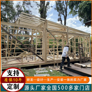 บ้านไม้สมัยใหม่ 1 ห้องนอน 1 ห้องนั่งเล่น บ้านเคลื่อนที่สำหรับใช้ในโรงแรม - Product Image 5