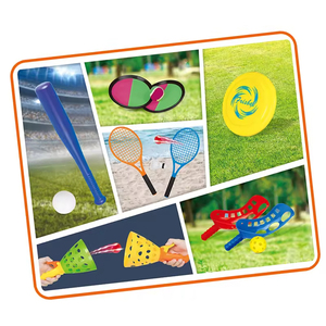2025 nueva tendencia niño juguete al aire libre niños deportes juguetes equipo juego niños deporte juguete juego interactivo 6 en 1 bolas de captura disco volador - Product Image 2