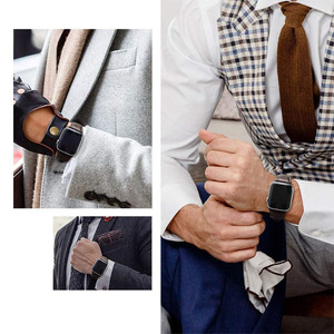 <span class=keywords><strong>Bracelet</strong></span> de Montre en <span class=keywords><strong>cuir</strong></span> <span class=keywords><strong>Homme</strong></span> femme Remplacement <span class=keywords><strong>Apple</strong></span> iWatch <span class=keywords><strong>Watch</strong></span> Series 5 4 3 2 1 Bande de Sangle - Product Image 6