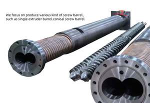 Tornillo y Cilindro Cónicos de Alta Dureza para Máquina Extrusora de Plástico, Piezas de Maquinaria para Plástico y Caucho - Product Image 3