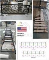 CBMmart, balustrades d'escalier en fer forgé européen de haute qualité sur mesure pour balcon de villa