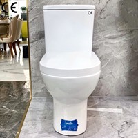 WC en céramique blanche à deux pièces, design moderne, économie d'eau, siphon en forme de P, prix économique direct d'usine, pour salle de bain