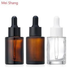 ขวดแก้วใสสีขาวอำพันพรีเมียมขนาด 50 มล. พร้อมหลอดหยดพิมพ์ลายสำหรับน้ำมันหอมระเหย ขายดี - Product Image 5